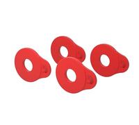 D'Addario Blocs de sangle Flex Lock - Verrouillage des sangles en place - Protégez votre instrument sans modification ni matériel - Facile à fixer - Lot de 4 blocs - Rouge
