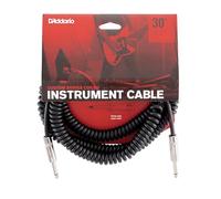 Planet Waves PW-CDG-30BK - Câble instrument spiralé Custom, noir, 9 m