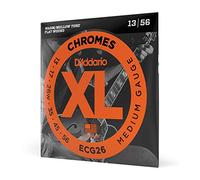 D'Addario Chromes ECG26 Cordes à filet plat pour guitare électrique Moyen 13-56