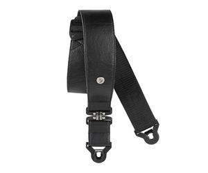 D'Addario Comfort Leather Auto Lock Swivel Strap, Black