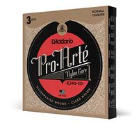 D'Addario Corde Guitare Classique | Cordes Pro-Arte EJ45-3D | Cordes en nylon pour guitare classique | Normale, 3 jeux
