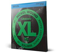 D'Addario Cordes Basse - Bass Strings - EXL220S - Super Light, 40-95 - Courte Échelle