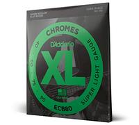 D'Addario Cordes Basse Flatwound XL Chromes ECB80, 40-95, Super Light | Les cordes de basse XL Chromes Flatwound offrent un son chaud, une sensation de jeu souple et une durabilité.