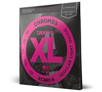 D'Addario - Cordes pour basse ECB81-5 Chromes Soft - 5 cordes 45-132 filet plat