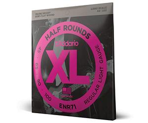 D'Addario Cordes Basse XL Half Rounds ENR71, 45-100, 4-String