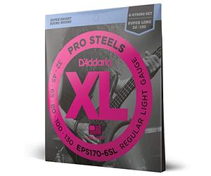 D'Addario Cordes Basse XL ProSteels EPS170-6SL, 32-130, 6-String