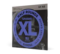 D'Addario Cordes pour guitare électrique EHR350 Demi-rond Jazz Light 12-52