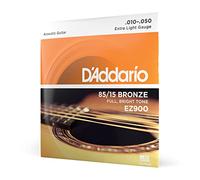D'Addario Cordes Guitare Acoustique | Corde Guitare Folk | EZ900 | Cordes en bronze pour guitare acoustique | Bronze 85/15 | Très Léger 10-50