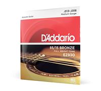 D'Addario Cordes Guitare Acoustique | Corde Guitare Folk | EZ930 | Cordes en bronze pour guitare acoustique | Bronze 85/15 | Moyen 13-56