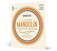 D'Addario Cordes pour mandoline J74 Medium 11-40 Bronze phosphoreux - 3 jeux