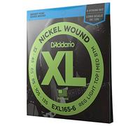 D'Addario Cordes pour basse EXL165-6 Nickel Wound Custom Light 32-135 6 cordes Échelle longue