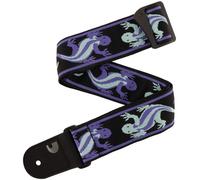 Sangle de guitare D'Addario - Accessoires pour guitares acoustiques et électriques - Embouts en cuir écologique - Lézard vintage, vert et bleu