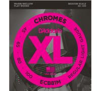 D'Addario Cordes pour basse électrique ECB81M Flatwound Calibre 45-100 Jeu de 4
