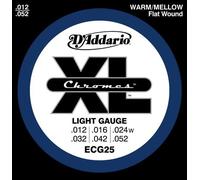 D'Addario D'Addario ECG25 2014 Chromes Flatwound Cordes de guitare 12-52, Light N/A