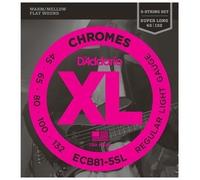 D'Addario ECB81-5SL Chromes Regular Light 45-132 jeu de cordes pour basse 5 cordes