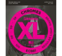 D'Addario ECB81 Chromes Soft 45-100 - Jeu de cordes guitare basse filet plat