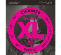 D'Addario Jeu de cordes basse électrique ECB81SL Chromes Soft 40-100 filet plat diapason extra long