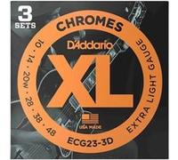 D'addario ECG23-3D - Pack de 3 jeux de cordes guitare électrique - 10-48