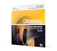 D'Addario - Cordes pour guitare folk EJ14 - Bronze 80/20 Light Top/Medium Bottom 12-56