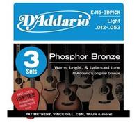 D'Addario EJ16-3D Cordes de guitare acoustique