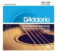 D'Addario Jeu de cordes guitare acoustique EJ16-B25 Light 25 phosphore-bronze 25 jeux
