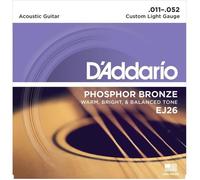 DADDARIO EJ26 Jeu de cordes en bronze pour guitare acoustique - 11-15-22-32-42-52