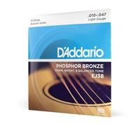D'Addario - Cordes pour guitare acoustique - EJ38 Phosphor Bronze Light 12 cordes 10-47