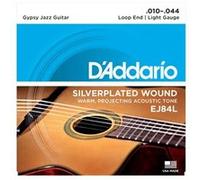 D'Addario Jeu de cordes pour guitare EJ84L 10-44 Léger – Manouche (extrémité à boucle)