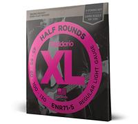 D'Addario Cordes pour basse ENR71-5 — 5 cordes longues, filet demi-rond, Regular Light 45-130