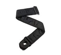 D'Addario 50PLB01 - Sangle de guitare Planet Lock, Black Satin