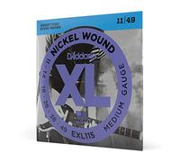 D'Addario EXL115 Nickel Wound - Jeux de cordes pour guitares électriques Medium/Blues-Jazz 11 - 49