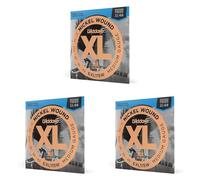 D'Addario EXL115 Troisième Cordes en nickel pour guitare électrique Moyen/Blues-Jazz Rock avec filet 11-49 (Lot de 3)