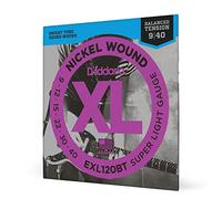 D'Addario Jeu de cordes guitare électrique EXL120BT Nickel Wound Tension équilibrée Super léger 9-40
