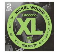 D'ADDARIO EXL165TP Ensemble 045"-105" - Longue Échelle (Paquet De 2)