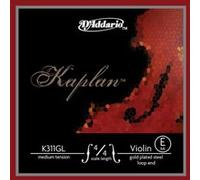 D'Addario K311GL 4/4M - Corde seule (Mi) plaquée or violon Kaplan, extrémité à boucle, manche 4/4, Medium