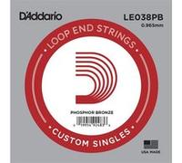 LE038PB, .038 - Corde au détail à boucle - phosphore bronze