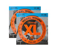 D'Addario léger Normal en nickel Cordes pour guitare électrique 10-46 Lot de 2