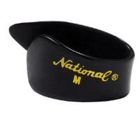 Onglets de pouce en celluloïd D’Addario National Picks, noir, Medium - Paquet de 4