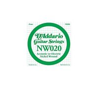 D'Addario NW020 Corde seule avec filet en nickel pour guitare électrique Calibre .020