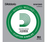 D'Addario NW080 Corde seule avec filet en nickel pour guitare électrique Calibre .080