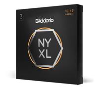 D'Addario - Cordes pour guitare électrique NYXL1046-3P 10-46 Acier carbone Nickelé Pack de 3