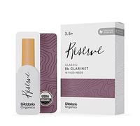 D'Addario Organique Classic Bb Anches de Clarinette - Anches pour Clarinette - Le Premier et le Seul Roseau Biologique - 3.5+ Force, 10 Paquet