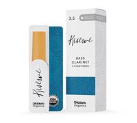 D'Addario Woodwinds Anches pour clarinette basse Organic Reserve Force 3,5 Pack de 5