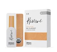 D'Addario Organique Reserve Evolution Bb Anches de Clarinette - Anches pour Clarinette - Le Premier et le Seul Roseau Biologique - 3.0 Force, 10 Paquet
