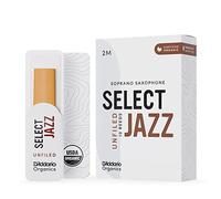 D'Addario Organique Select Jazz Unfiled Soprano Anches de Saxophone - Anches Sax - 2 Moyen, 5 Paquet