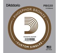 D'Addario PB020 Corde seule avec filet de bronze phosphoreux pour guitare acoustique Calibre .020