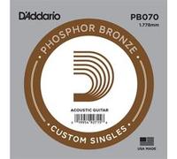D'Addario PB070 Corde seule avec filet de bronze phosphoreux pour guitare acoustique Calibre .070