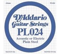D'Addario Corde pour guitare électrique PL024 Acier plein Calibre .024