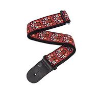 D'Addario Planet Waves 50E03 Sangle de guitare tissée Motif Saugerties Rouge