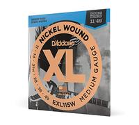 D'Addario Jeu de cordes guitare électrique EXL115W Filées en nickel Médium 11-49